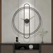 Silent Metal Decorative Modern Wall Clock for Living Room Decor 12 Inch Wall Clocks Battery Operated Non Ticking Minimalist Clock Wall Decor for Office Study B