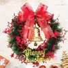 摩達客耶誕-10吋紅綠系簍空星星金蔥花圈(輕巧免組裝)佈置聖誕禮物