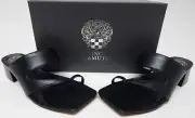 Vince Camuto Sasienda Size US 8 M EU 38.5 Women's Leather Toe Loop Sandals Black
