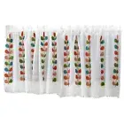 Window Curtains Flower Embroidered Sun Shade Through Rod Half-curtain Polyester