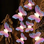 Butterfly String Lights, 1.5M/3M, 10/20 LEDs Battery-Powered Fairy Lights for Christmas Indoor Outdoor Decor