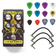DOD Carcosa Fuzz Pedal Bundle with 3 Patch Cables and Dunlop Pick Pack