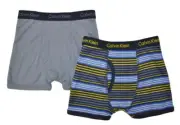 Calvin Klein Boys Striped 2 Pack Boxer Briefs Size 4/5 6/7 8/10 12/14 16/18