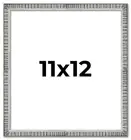 11x12 Frame Silver Picture Frame Modern Photo Frame UV Acrylic, Acid Free Back