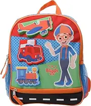 [Blippi] Vehicle Fun Interactive Mini Backpack For Kids, Boys & Girls Pre-School School Bag With Padded Back And Adjustable Straps,Versatile 12", Red, Modern