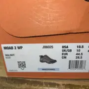 Merrell Moab 2 Wp Beluga Men's Hiking Shoes 10.5 Walnut New