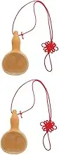 CATIEBYE 2 Pcs Natural Gourd Craft Water Scoop Multipurpose Kitchen Tool (Green)