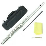 SKY Brand New Band Approved Open Hole Silver C FOOT Flute w Case Accessories