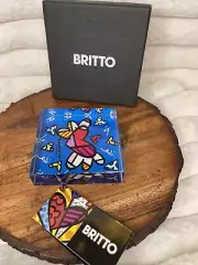 Romero Britto Heart Glads Paperweight Flower Design 2010 NEW IN BOX