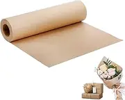YQQZQ Kraft Brown Wrapping Paper Roll,38cm x 30m Recyclable Craft Construction and Packing Paper for Use in Shipping,Bulletin Board Backing Paper Tablecloths DIY Craft and Gift Wrapping