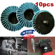 10PCS Grinding Sanding Metal 100mm For Angle Grinder 4" Zirconia Flap Disc Wheel