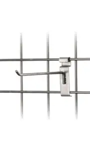 8" Wire Slat Grid Hooks Hook Pegs Gridwall 100 Raw Steel Retail Store Display