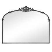 Abbey 100 cm Baroque French Black Wall Mirror