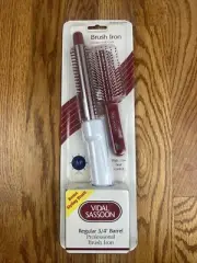 New 90s Vidal Sassoon 3/4” Barrel Professional Brush/Curling Iron 1997 VS-162CBR