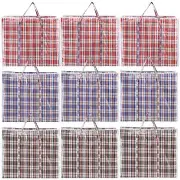 9 Pack 108L Checkered Moving Storage Bags, Extra Large Travel Plaid Bag Alter...