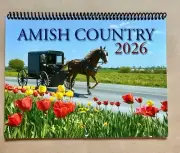 2026 AMISH Country Calendar MADE in The USA Lancaster Intercourse Bird-In-Hand