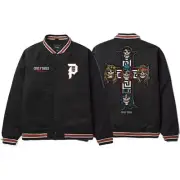 Primitive Skateboarding Gn'R Cross Varsity Jacket L-Black