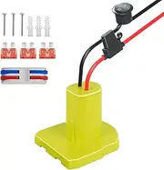 Power Wheel Battery Adapter for Ryobi 18V ONE+ Batteries, Battery Converter with 12AWG Wire, Fuses Holder, 30A Fuses, Wire Terminals Kit for DIY Kids Toys Cars Camping (DIY)