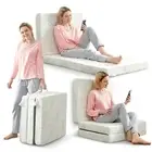 Foldable Mattress - Tri Folding Mattress - Portable 4 Inch Thin Foam for Floo...