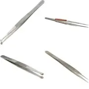 Bead Beading Gem Tweezers Tool, Long Jewelers Watchmaker Soldering Tool Set