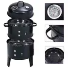 vidaXL 3-in-1 Charcoal Smoker BBQ Grill 40x80 cm BMG