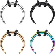[QWALIT] Septum Rings Septum Jewelry Mustache Septum Ring Surgical Steel Septum Rings 16g Septum Ring Septum Pincher Septum Nose Rings Septum Piercing Halloween