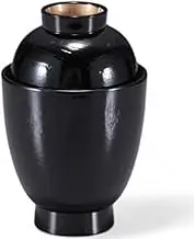 J-Kitchens Tsubone Wood Grain Small Suction Bowl (Soup Bowl, Bowl, Wan, Lacquerware), Black Highland, 2.8 x 2.8 x 4.3 inches (7.1 x 7.1 x 11 cm), ABS Resin, Made in Japan