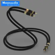 Pair HiFi Audio RCA Signal Cable OFC Copper Silver Plated RCA Interconnect Cable