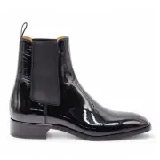 Christian Louboutin Samson Patent Leather Boots - Black - EU 42.5 / US 9.5 $1395