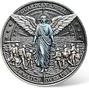 Guardian Angel Challenge Coin, 1.57 Inch Zinc Alloy Faith and Protection Coin with Traveler's Prayer, Perfect for Spiritual Gifts and Travel Protection ﻿ ﻿