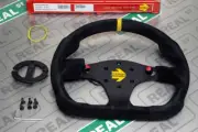 Momo Steering Wheel MOD. 30 with Buttons 320mm Diameter Black Suede Yellow Strip (for: Toyota)