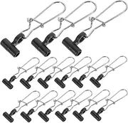 Angling Accessories Pcs Stainless Steel Fishing Snaps Duo Lock Clips Compact Easy to Use for Anglers