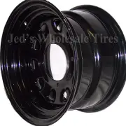 1) 12" 12x7 4+3 4/137 ITP Delta Steel Black D-Window DOT RIM WHEEL D12F532 12mm