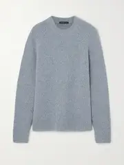 [James Perse] James Perse - Ribbed Cashmere Sweater - Blue - 0 0 Blue