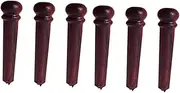 EPIGEIST 6pcs Redwood Bridge Pins for Folk Acoustic Guitar Durable String Pegs to Enhance Sound Clarity Easy Installation Classic Design for Musical Instruments