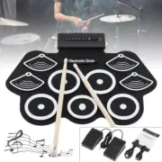 9 Pads Electronic Roll up Thicken Silicone Drum Electric Drum Kit with Drumstick