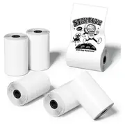6 Roll Mini Pocket Printer Sticker Paper, 30 X 57mm Self-Adhesive Thermal Paper for Pocket Printer White