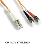 [x10] Kentek 5m OM1 LC to ST Multi-Mode Fiber Optic Cable 62.5/125 Duplex ATM