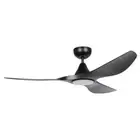 Surf 52" DC Ceiling Fan and LED Light in Black by Eglo