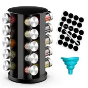 Rotating Spice Rack Organizer for Cabinet, Spice Racks Storage with 20 Jars,