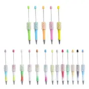 Plastic Beadable Pen Smooth Signature Pen Black Ink Beaded Pens Ballpoint Pens
