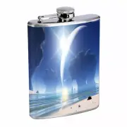 Beach Eclipse Em1 Flask 8oz Stainless Steel Hip Drinking Whiskey