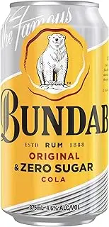 Bundaberg Original Rum & Zero Sugar Cola Rum Cans 375ml (Pack of 6)