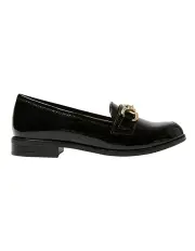 [Easy Steps] Gala Leather Loafers in Black Patent