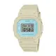 【CASIO G-SHOCK】植物柔和色調方形電子腕錶-米黃色/GMD-S5600NC-9