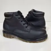 Dr. Martens Doc England MIE Rare 90's Vintage Black Steel Toe Boots UK5 US7