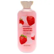 2 in 1 Body Wash and Bubble Bath - Strawberry Cheesecake by Bodycology for Women - 16 oz Body Wash