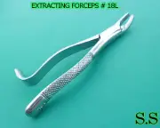 100 EXTRACTING FORCEPS # 18L DENTAL INSTRUMENTS NEW