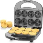 Mini Waffle Maker Machine, Small Bites for Kids, Makes 8 x Black