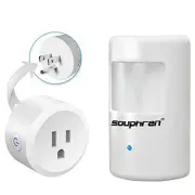 Plug-in Wireless Motion Activated Light Control, No Wiring, 130 Ft RF Range,